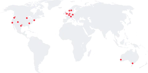 Map showing if all Craft CMS Meetup locations.