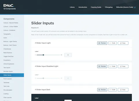 Component Library E Ma C