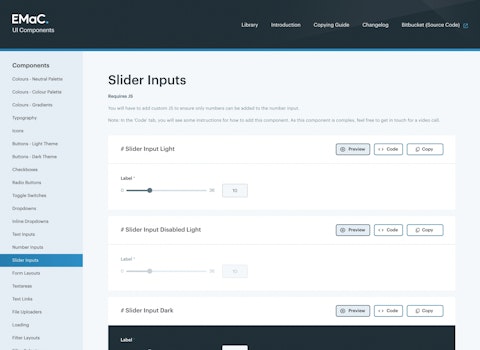 Component Library E Ma C
