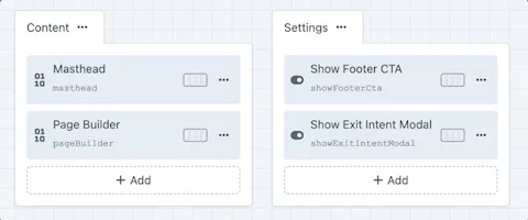 Craft cms drag and drop custom fields