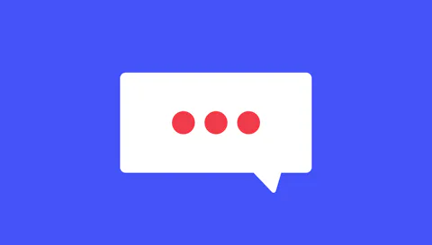 A speech bubble with 3 dots in