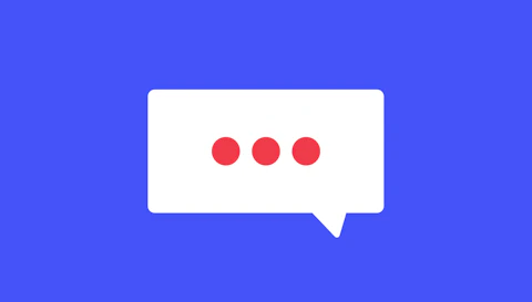 A speech bubble with 3 dots in