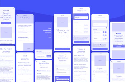 Web design for start ups Wireframes Example