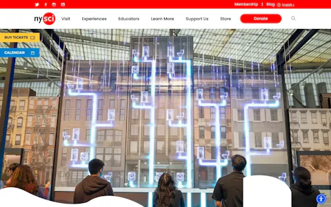 Homepage of the New York Hall of Science website, built on Craft CMS
